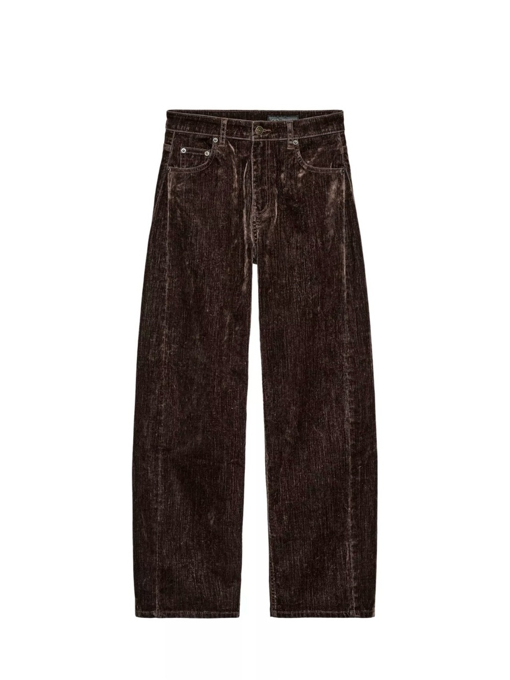 Zara High Waisted Flocked Balloon Jeans, size 10